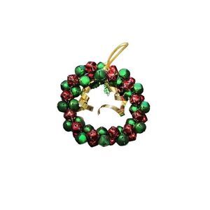 Red & Green Christmas Jungle Bell 8 Inch Wreath.